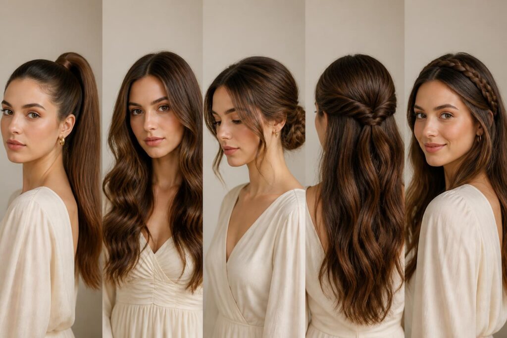découvrez 5 coiffures faciles et rapides à réaliser pour sublimer vos cheveux longs au quotidien.