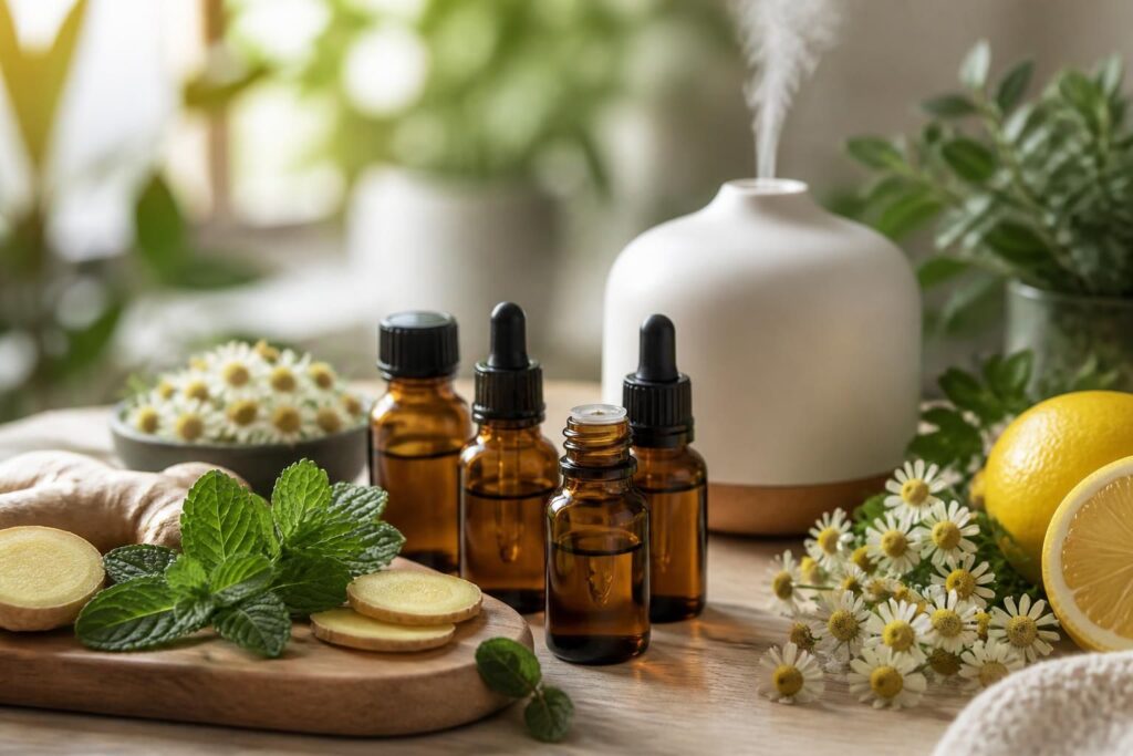 découvrez quelles synergies d'huiles essentielles sont efficaces pour apaiser les symptômes de la gastro-entérite et favoriser un rétablissement naturel.