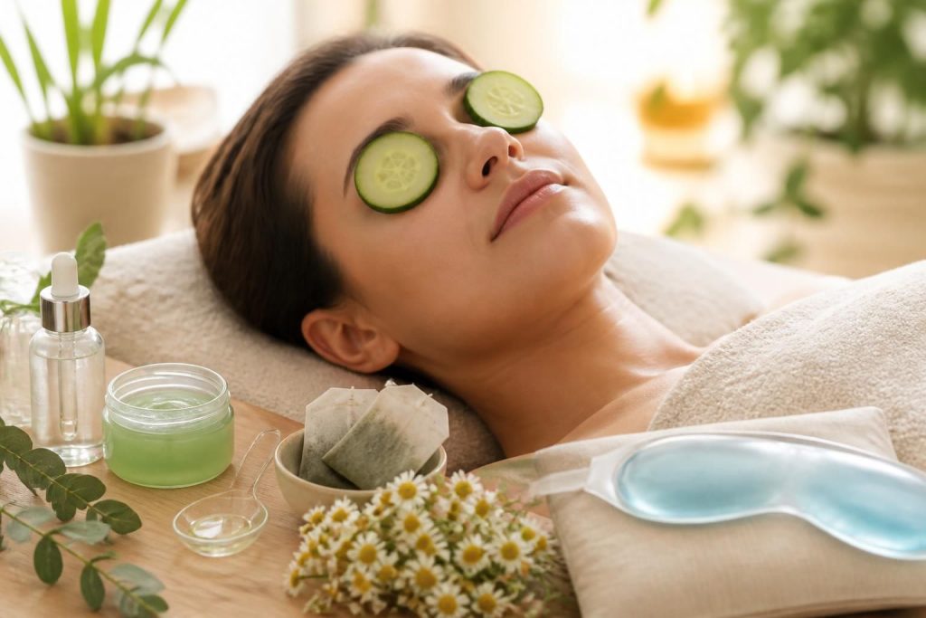 découvrez des solutions naturelles et des produits efficaces pour défatiguer vos yeux et retrouver un regard frais et reposé.