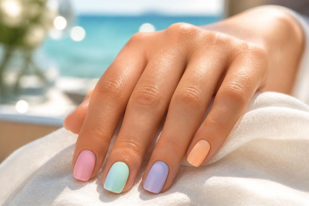 découvrez des idées de manucure aux couleurs pastel douces parfaites pour l'été. inspirez-vous des tendances ongulaires estivales pour un look frais et élégant.