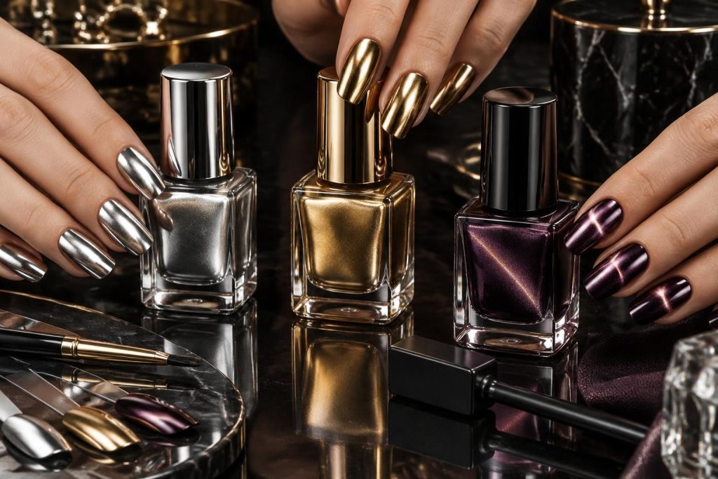 découvrez les vernis métalliques : effets miroir ou aimantés, conseils d’application et sélection des meilleures marques pour une manucure éclatante.