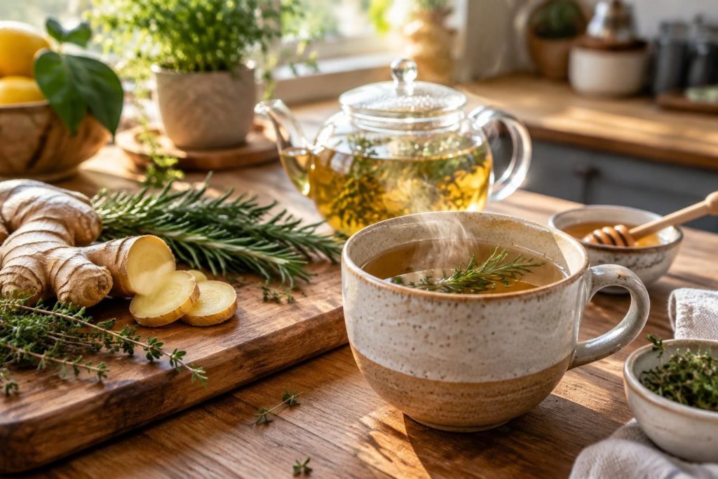 découvrez comment préparer une tisane maison au romarin, au gingembre ou au thym : ingrédients, étapes simples et conseils pour savourer votre infusion.